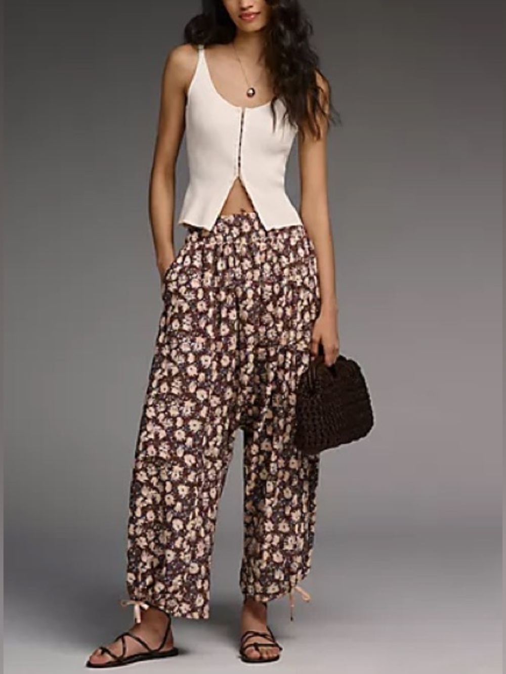 NWT Bohemian Charm Anthropologie Draped Harem Trouser Relaxed Pants